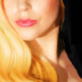 Artes digitais intitulada "Lady Gaga Fashion 1" por Tony Rubino, Obras de arte originais, Pintura digital Montado em Armação…