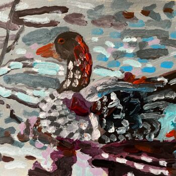 Painting titled "Goose" by Toriart29, Original Artwork, Acrylic