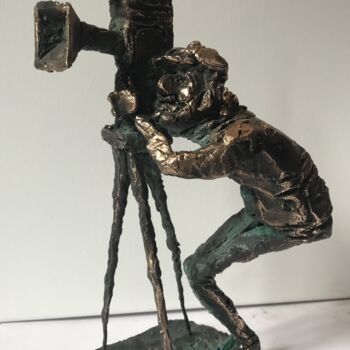 Sculptuur getiteld "Old times" door Erno Toth, Origineel Kunstwerk, Bronzen