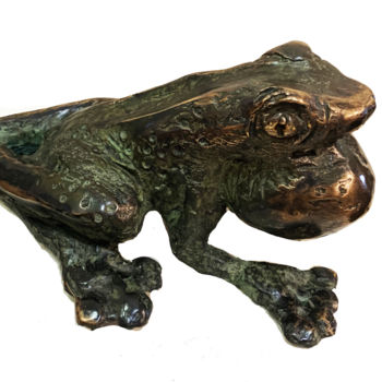 Γλυπτική με τίτλο "Frog" από Kristof Toth, Αυθεντικά έργα τέχνης, Μπρούντζος