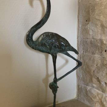 Escultura titulada "Flamingo" por Kristof Toth, Obra de arte original, Bronce