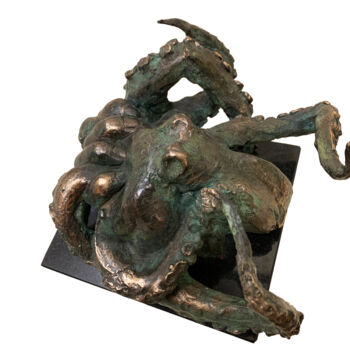 Scultura intitolato "Octopus" da Kristof Toth, Opera d'arte originale, Bronzo