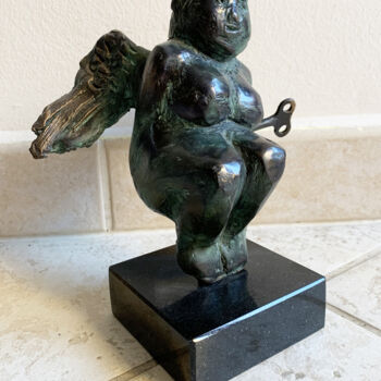 Sculpture titled "Little angel" by Kristof Toth, Original Artwork, Bronze