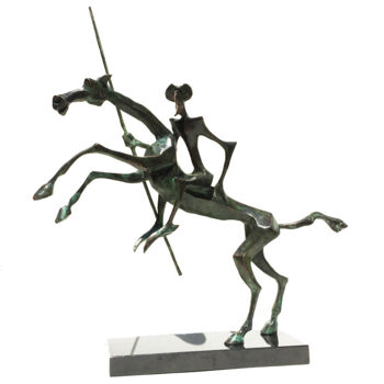 Sculpture titled "Don Quixote" by Kristof Toth, Original Artwork, Bronze