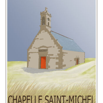 Digital Arts titled "Chapelle st Michel…" by Serge Toulgoat, Original Artwork, Digital Painting