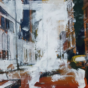 Schilderij getiteld "sun in the city" door Cesar Aguilar (Raçe), Origineel Kunstwerk, Acryl