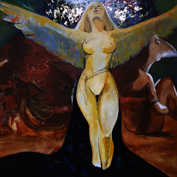 Pintura titulada "Oh my Goddess" por Cesar Aguilar (Raçe), Obra de arte original, Acrílico