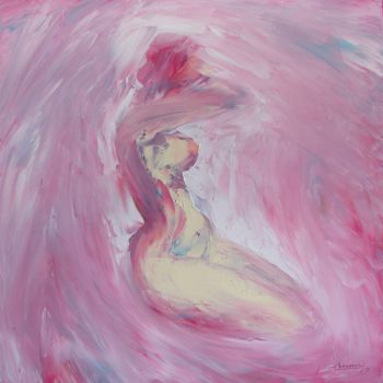 Pintura titulada "Pink morning" por Tran Tuan, Obra de arte original, Oleo