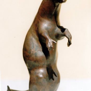 Sculpture intitulée "мышь" par Gleb Trenin, Œuvre d'art originale, Coulage