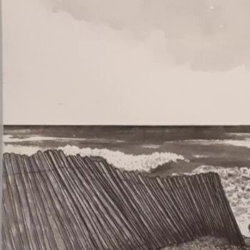 Desenho intitulada "Coup de vent" por Tristan Ligen, Obras de arte originais, Tinta