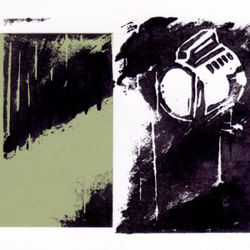 Estampas & grabados titulada "Projecteur de scène…" por Tristan Ligen, Obra de arte original