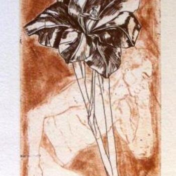 Drawing titled "Gladiolus" by Katerina Evgenieva, Original Artwork