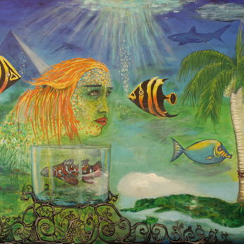 PEINTRE ANIMALIER /Bernard Vercruyce   9437071_60-el-sueno-de-una-isla-2-acrilico-oleo