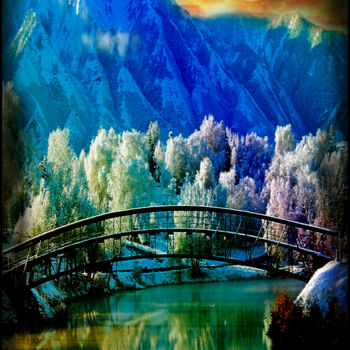 Digitale Kunst mit dem Titel ""Destiny Bridge..."" von Tyfhaan Yk, Original-Kunstwerk, Digitale Malerei