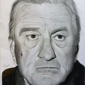 Dessin intitulée "Robert de niro" par Tzina Tsaou, Œuvre d'art originale, Crayon