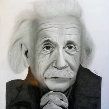 "Albert Einstein" başlıklı Resim Tzina Tsaou tarafından, Orijinal sanat, Kalem