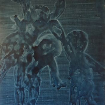Malerei mit dem Titel "The Water Boys" von Udi Cassirer, Original-Kunstwerk, Acryl