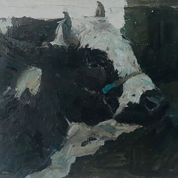 Pintura titulada "«Bull»" por Uktam Isirgapov, Obra de arte original, Oleo