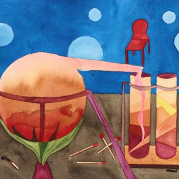 Painting titled "My Laboratory" by Ulli Heupel, Original Artwork, Oil