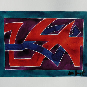 Painting titled "22 / XLII" by Ulli Heupel, Original Artwork, Watercolor