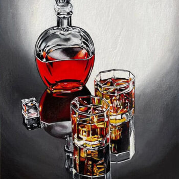 Painting titled "Виски" by Iura Riazantsev, Original Artwork, Acrylic