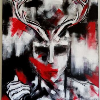 Schilderij getiteld "Le Roi Faune..." door Urban Nature, Origineel Kunstwerk, Acryl