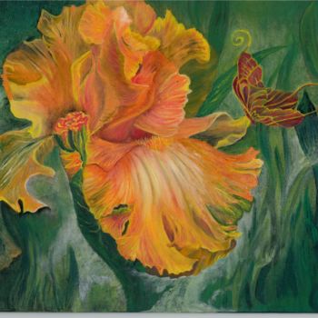 Schilderij getiteld "Painting. Butterfly…" door Natalia Us, Origineel Kunstwerk, Olie