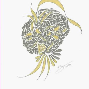 Drawing titled "Silver & Gold" by Elizabeth Faircloth, Original Artwork