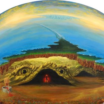 Painting titled "Atlantis rising" by Vaclav Vaca, Original Artwork, Oil