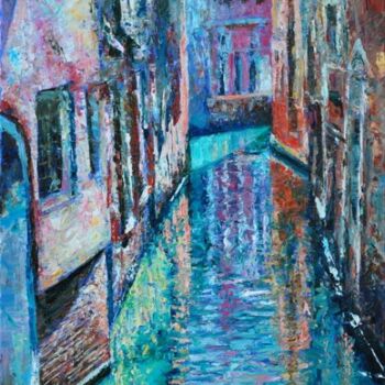 Malerei mit dem Titel "Midi à Venise" von Vadim Mikhailov, Original-Kunstwerk, Öl