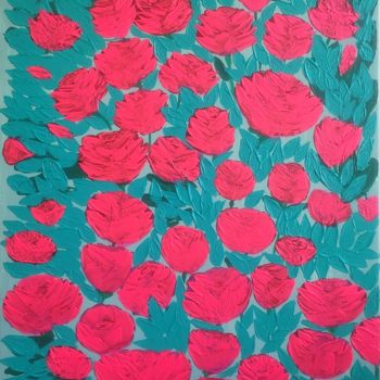 "Electra roses" başlıklı Tablo Vafa Majidli tarafından, Orijinal sanat, Akrilik Ahşap Sedye çerçevesi üzerine monte edilmiş