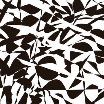 Druckgrafik mit dem Titel "Black & White mirro…" von Vafa Majidli, Original-Kunstwerk, Digitaldruck