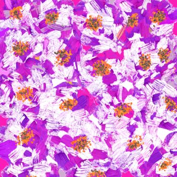 Prenten & gravures getiteld "Floral composition.…" door Vafa Majidli, Origineel Kunstwerk, Digitale afdruk