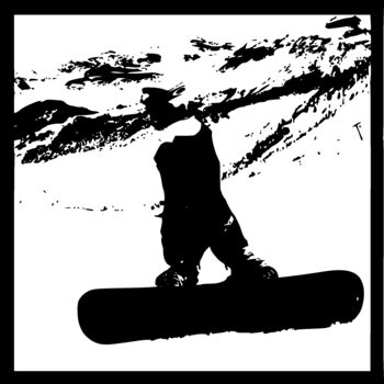 "Woman on Snowboard" başlıklı Dijital Sanat Vaïni tarafından, Orijinal sanat, Dijital Resim