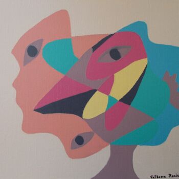 Malerei mit dem Titel "L'arbre" von Valbona Kociu, Original-Kunstwerk, Acryl