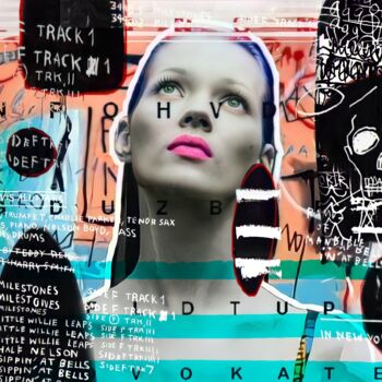 Arts numériques intitulée "Kate Moss" par Valentina May, Œuvre d'art originale, Travail numérique 2D