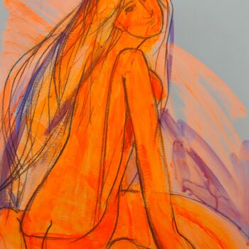 Malarstwo zatytułowany „Солнечная девушка,…” autorstwa Valentina Samoilik-Artyushenko, Oryginalna praca, Akryl