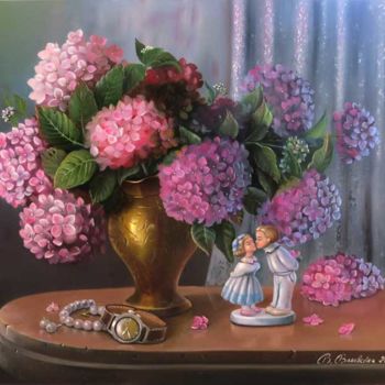 Painting titled "Hydrangea for the b…" by Valentina Valevskaya, Original Artwork