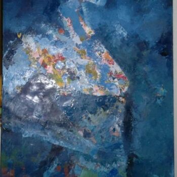 Pittura intitolato "Blue woman" da Valeria Gallero, Opera d'arte originale, Olio Montato su Telaio per barella in legno