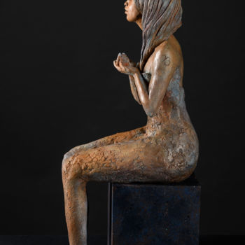 Sculpture titled "Trésor intérieur, p…" by Valerie Barrault, Original Artwork, Terra cotta