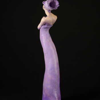 Sculpture titled "Valentine vue de dos" by Valerie Barrault, Original Artwork, Ceramics