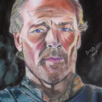 Painting titled "Jorah Mormont (G.O.…" by Valérie Barrett, Original Artwork, Pastel