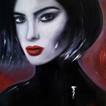 Painting titled "Femme 21" by Valerie De Iseppi, Original Artwork, Oil