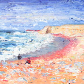 Painting titled "QUIBERON L'ANSE DE…" by Valerie   Jouve, Original Artwork, Acrylic