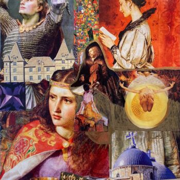 Collages intitulée "Rois et reines" par Valerie Noble Val, Œuvre d'art originale, Collages