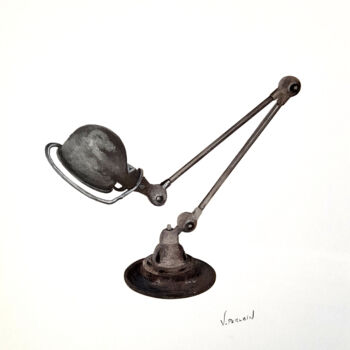 「Jielde lampe à 2 br…」というタイトルの描画 Valérie Perleinによって, オリジナルのアートワーク, アクリル