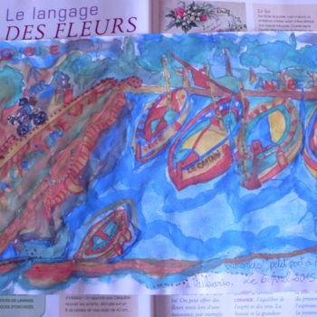 Peinture intitulée "Le langage des fleu…" par Valerie Guiot, Œuvre d'art originale, Gouache