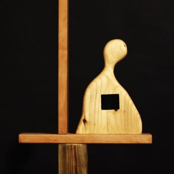 Escultura titulada "The window of my so…" por Valeriu Cazacevschi, Obra de arte original, Madera