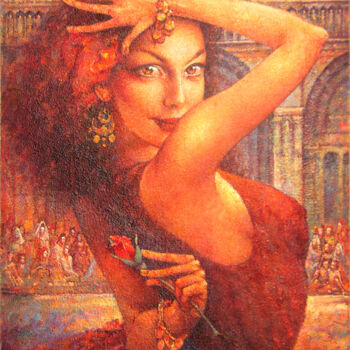 Pintura titulada "Esmeralda Dance_2021" por Valeriy Kot, Obra de arte original, Oleo