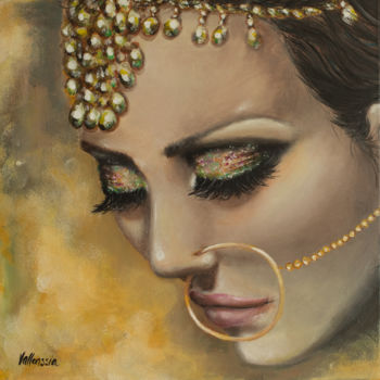 Malerei mit dem Titel "Bride Shimmer" von Vallenssia, Original-Kunstwerk, Acryl